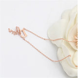 Rose Drama D-Shaped Temperament Necklace Sweet Women's Sweater Chain