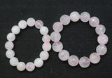 Rose Quartz Faceted Round Bracelet 7.5inch Beads