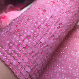 Rose Quartz Loose Beads Square Faceted 4-4.5mm for Jewelry Necklace