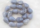 Drop Faceted 15*20mm Rose Quartz/Ocean Agate Loose Beads