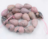 Drop Faceted 15*20mm Rose Quartz/Ocean Agate Loose Beads