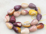 Drop Faceted 15*20mm Rose Quartz/Ocean Agate Loose Beads
