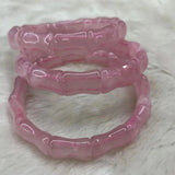 Rose Quartz Stone Beads Bracelet Gemstone Bangle DIY Jewelry for Men Women