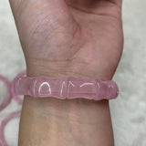 Rose Quartz Stone Beads Bracelet Gemstone Bangle DIY Jewelry for Men Women