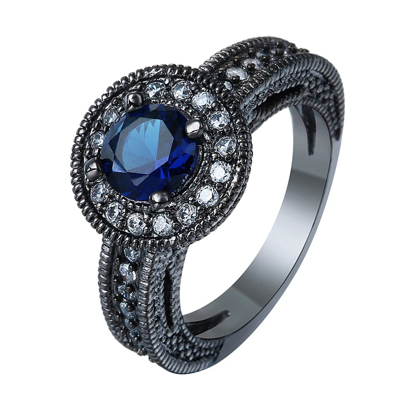 Vintage Zircon Engagement Ring for Women