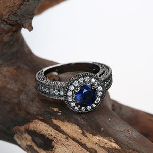 Vintage Zircon Engagement Ring for Women