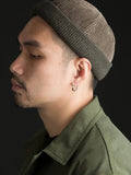 925 Sterling Silver Clip-On Earrings Gothic Hip Hop Punk Round Jewelry