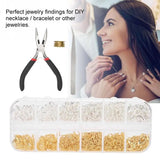 Rust-Resistant Alloy Jump Rings Lobster Clasp DIY Jewelry Findings Set Kit