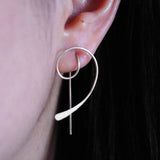 925 Silver Round Piercing Earrings Circle 14k Filled Jewelry for Women