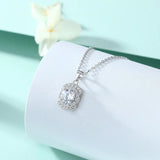 S925 Silver Necklace Colorful Treasure Pendant Zircon December Birthstone