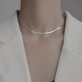 925 Silver Snake Bone Chain Ins Necklace
