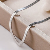 925 Silver Snake Bone Chain Ins Necklace