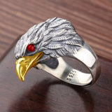 Vintage Japanese Eagle Ring, Adjustable Men's Band