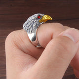 Vintage Japanese Eagle Ring, Adjustable Men's Band