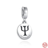 925 Silver Charm Europe Flag Pendant Beads for Bracelet DIY