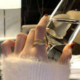 Wave Enamel Rings 925 Sterling Silver 14K Double Layer Bridesmaid Gift