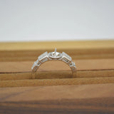 925 Silver Freshwater Pearl Ring Settings Micro Inlaid Diy Accessory