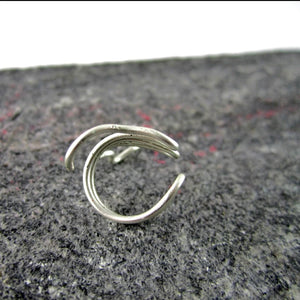 925 Sterling Silver Geometric Ear Cuff Earrings 14k Filled