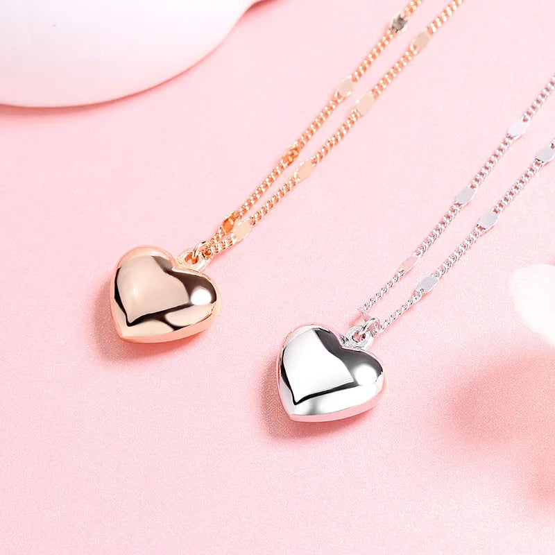 925 Silver Heart Pendant European American Holiday