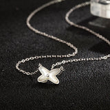 925 Sterling Silver Cross Pendant Necklace Clavicle Chain European Holiday