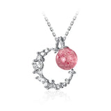 925 Sterling Silver Moon Ball Necklace for Women, Holiday Gift