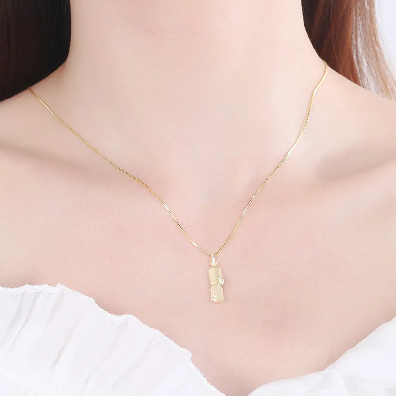 925 Sterling Silver Necklace Pendant Clavicle Holiday Gift