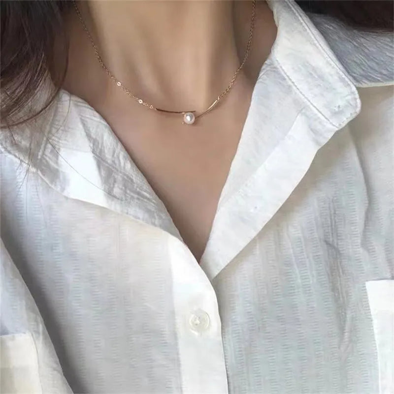 925 Sterling Silver Clavicle Necklace Pendant for Women
