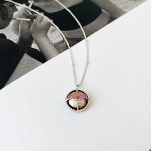 925 Sterling Silver Abalone Pearl Pendant Necklace for Women