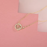 925 Sterling Silver Diamond Planet Pendant Necklace Women Wedding