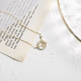 925 Sterling Silver Diamond Planet Pendant Necklace Women Wedding