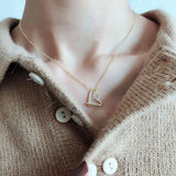 925 Silver Heart Pendant Necklace, 14k Plating, Women Gift