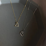 925 Silver Heart Pendant Necklace, 14k Plating, Women Gift