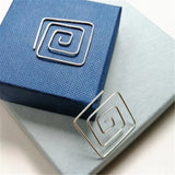 925 Silver Square Hoop Earrings Vintage Boho Jewelry
