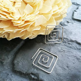 925 Silver Square Hoop Earrings Vintage Boho Jewelry