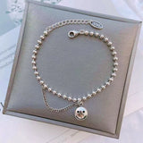S925 Face Bracelet Thai Silver Ins Retro Expression Stitching Silver Beads