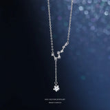S925 Silver Big Dipper Necklace Female Niche Light Collarbone Chain