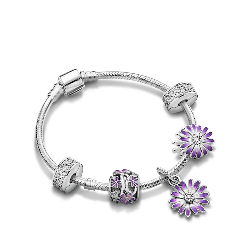 S925 Silver Women Bracelet with Beads DIY Jewelry Accessories
