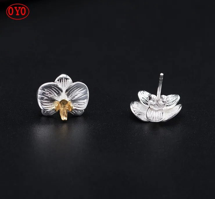 S925 Silver Ethnic Lady Show Face Earrings