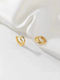 925 Silver Sunlight Surface Water Drop Women's Ear Hoop Earrings