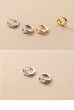 925 Silver Sunlight Surface Water Drop Women's Ear Hoop Earrings