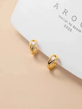 925 Silver Sunlight Surface Water Drop Women's Ear Hoop Earrings