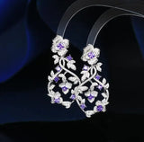 S925 Silver Needle Micro-Set Zircon Earrings