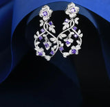 S925 Silver Needle Micro-Set Zircon Earrings