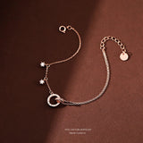 S925 Silver Double Ring Bracelet Women's Niche All-Match Jewelry
