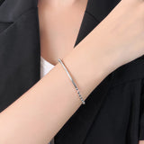925 Silver Small Round Bead Bracelet Female Smiley Hand Jewelry Niche