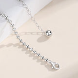 925 Silver Small Round Bead Bracelet Female Smiley Hand Jewelry Niche