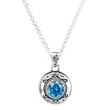 925 Silver Sea Zircon Necklace Retro Court Light Clavicle Chain