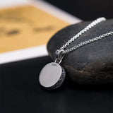 925 Silver Sea Zircon Necklace Retro Court Light Clavicle Chain