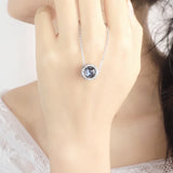 925 Silver Austrian Moonlight Sapphire Necklace Charm