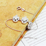 925 Sterling Silver Zircon Charm Bracelet for Girls
